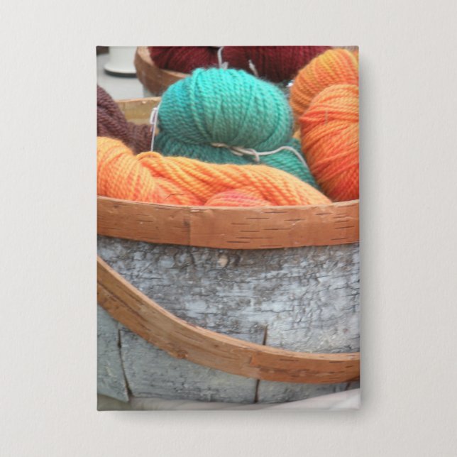 Yarn in birch bark basket (Front)