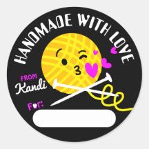 Yarn kissy face knitting needles handmade by