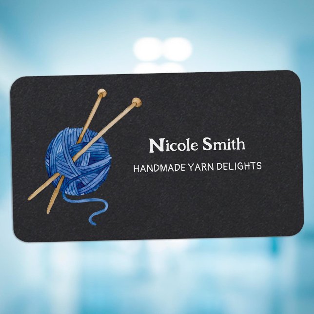 Yarn Knitting Premium Business Card (Knitting Premium Business Cards)