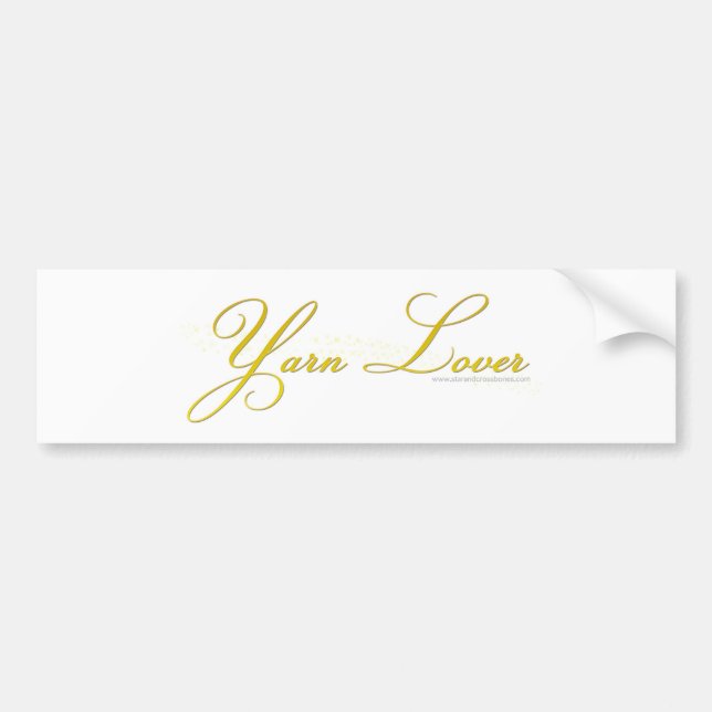 Yarn Lover Bumper Sticker (Front)