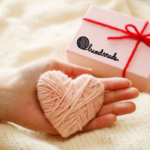 Yarn & needle crotchet Handmade Personalised Rubber Stamp