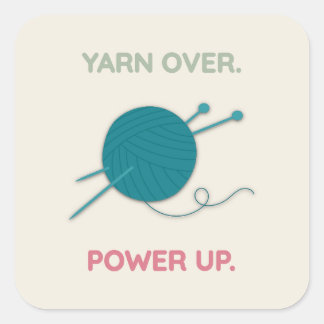 Yarn Over, Power Up Sticker | Crochet-Inspired