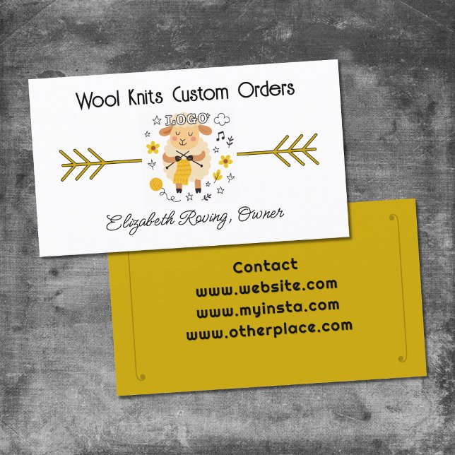 Yarn Shop Logo Business Card (Creator Uploaded)