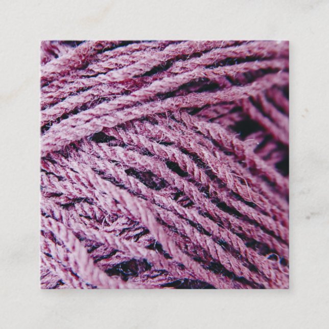 Yarn threads close-up photo custom calling card (Front)