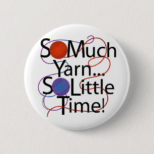 Yarn Time 6 Cm Round Badge