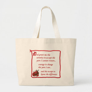 Yarnaholic totebag large tote bag