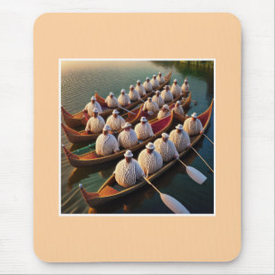 Yarnball Rowing Crew Mouse Pad