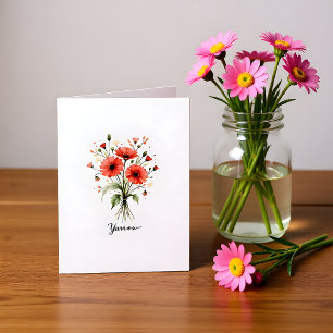 Yarrow Floral Blank Note Card