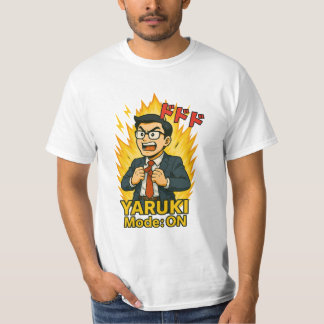 YARUKI Mode: ON - Funny Japanese Salaryman Anime S T-Shirt