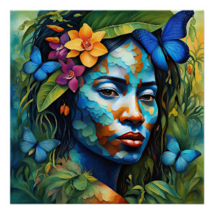 “Yarumi” Orchid Spirit - Women In Amazonia         Poster