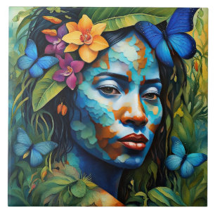 “Yarumi” Orchid Spirit - Women In Amazonia         Tile