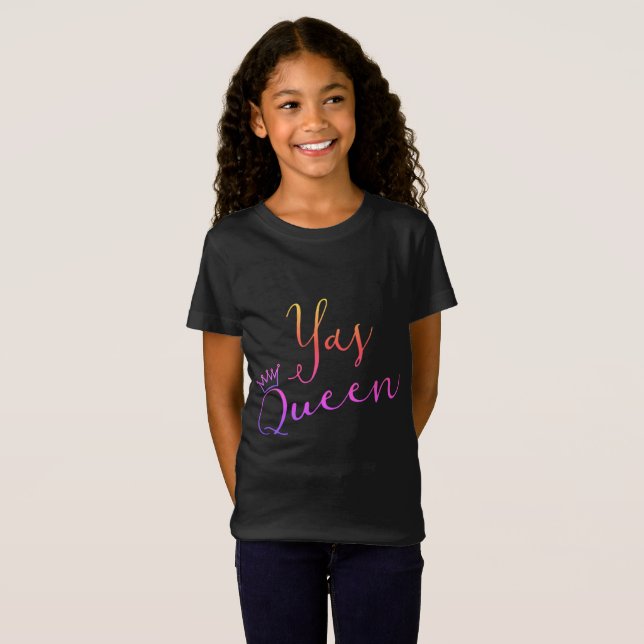 Yas Queen!  Crown Childs T Shirt (Front Full)