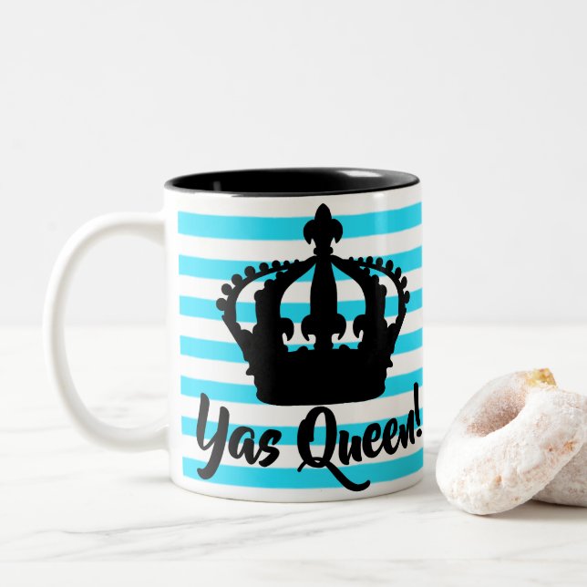 Yas Queen!  Crown Striped Cup (With Donut)