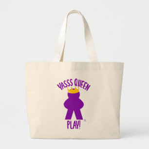 Yas Queen Play Epic Board Game Life  Large Tote Bag