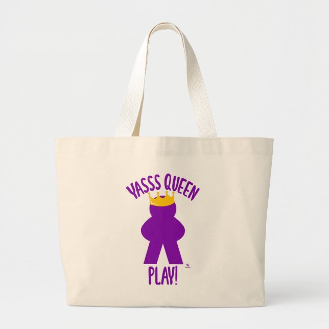 Yas Queen Play Epic Board Game Life  Large Tote Bag (Front)