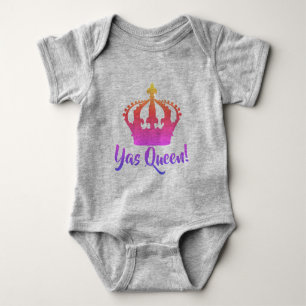 Yas Queen!  Rainbow colour Baby style Bodysuit