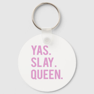 Yas Slay Queen Pink Print Key Ring