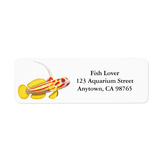 Yasha Hase Goby Fish Customisable Address Label (Front)