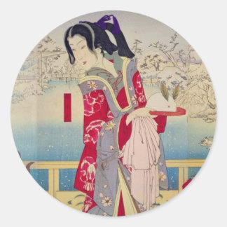 Yashikioomatsuro Fuyunetsusho Classic Round Sticker