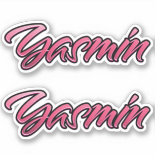 Yasmin faded pink sticker sticker embroiderset