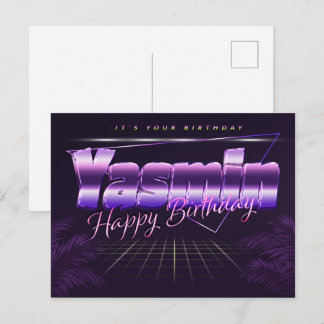 Yasmin Name First name pura postcard birthday