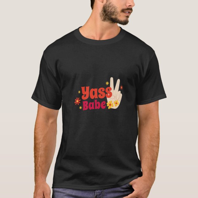 Yass Babe Peace Hands Premium T-Shirt (Front)