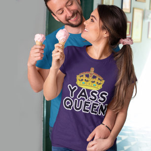Yass Queen Gold Crown Princess Yas Kween Dark T-Shirt