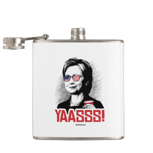 Yasss Hillary - Hillary Party Animal Hip Flask