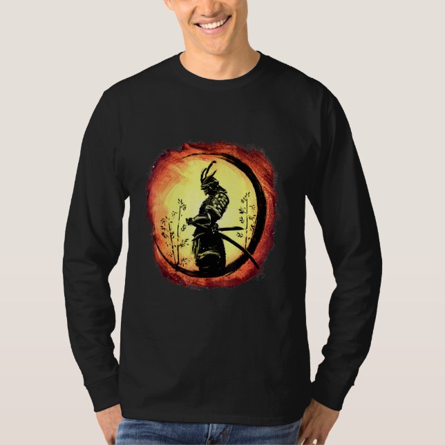 Yasuke Black Japanese Samurai Bushido Warrior Japa T-Shirt (Front)