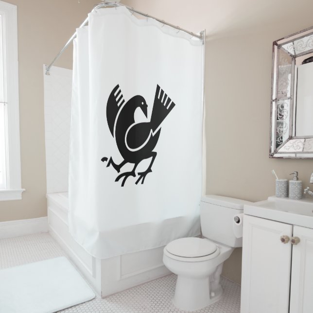Yata crow shower curtain (In Situ)
