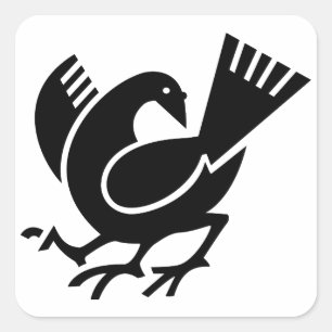 Yata crow square sticker