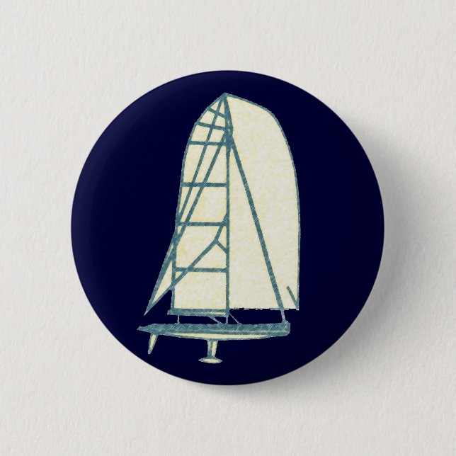 yatching laser class 6 cm round badge (Front)