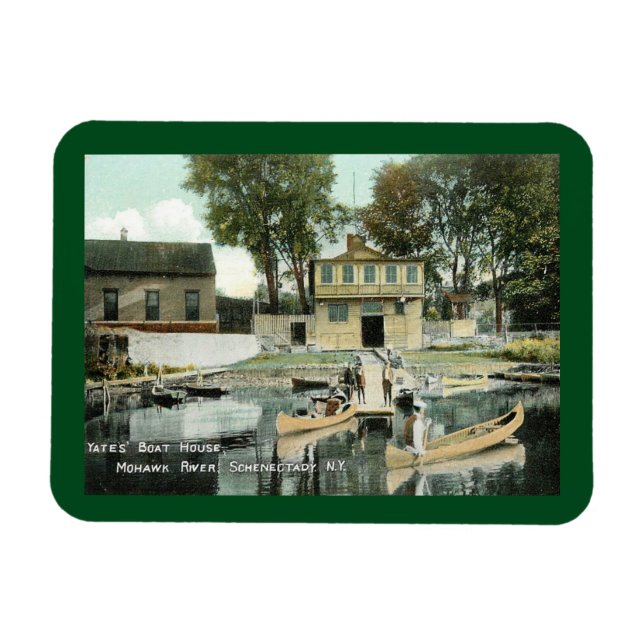 Yates Boat House, Schenectady, NY Vintage Magnet (Horizontal)