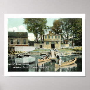 Yates Boat House, Schenectady, NY Vintage Poster