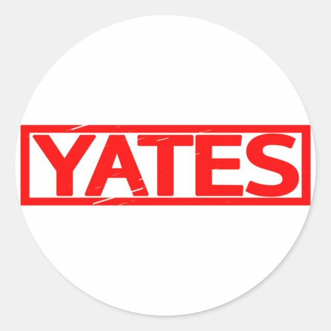 Yates Stamp Classic Round Sticker (Front)