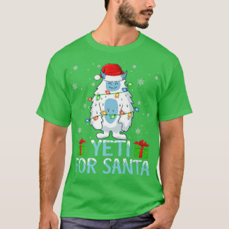 Yati For Santa Xmas Lights Yeti Christmas  T-Shirt