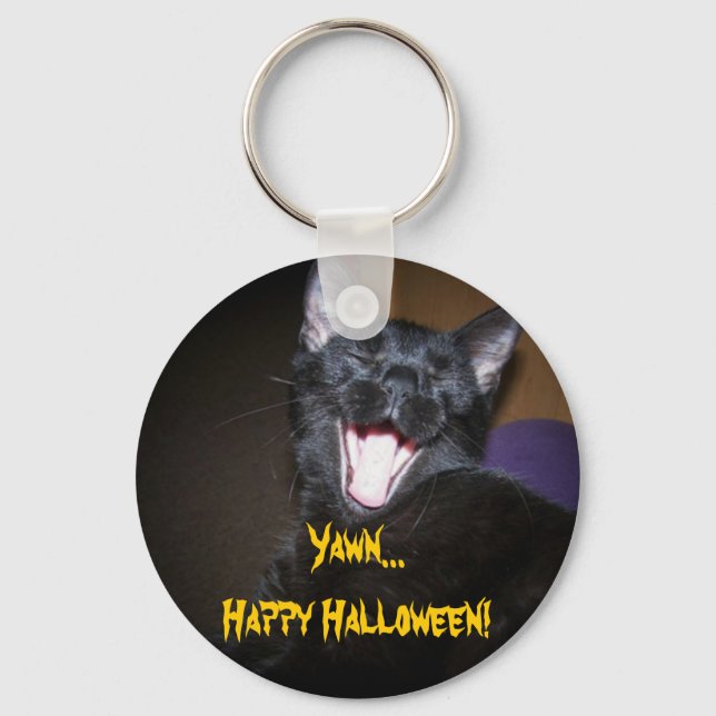 Yawn...Happy Halloween! Key Ring (Front)