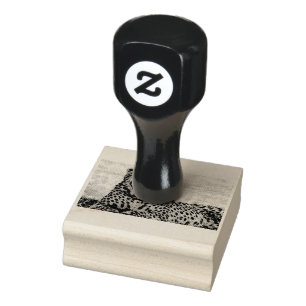Yawning Cheetah Rubber Stamp