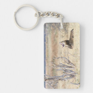 Yawning lion key ring