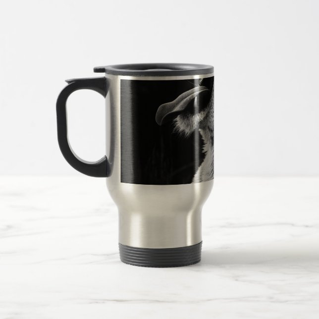 yawning lion travel mug (Left)