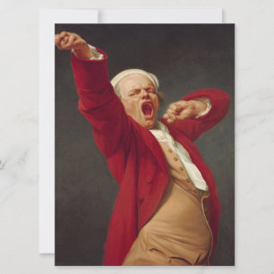 Yawning Man (Self-Portrait) (by Joseph Ducreux) Card