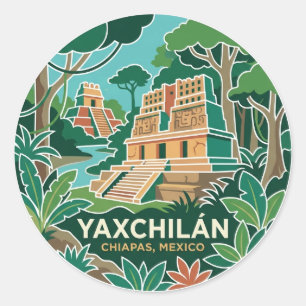Yaxchilán Mexico Classic Round Sticker