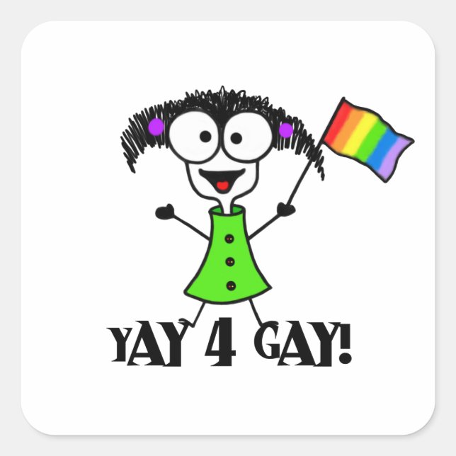Yay 4 Gay Stickers (Front)