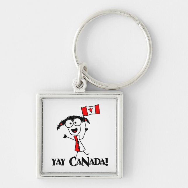 Yay Canada! Leychain Key Ring (Front)