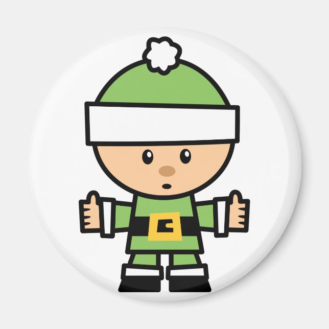 Yay For Colour Xmas Character - Elf Magnet (Front)