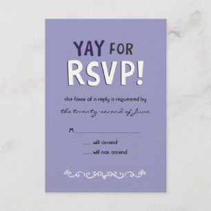 YAY for RSVP! Response Card