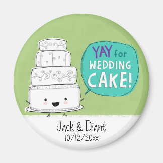 YAY for Wedding Cake! Customisable Magnet