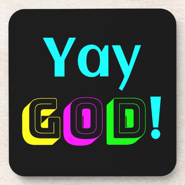 Yay God Neon Love Coaster (Front)