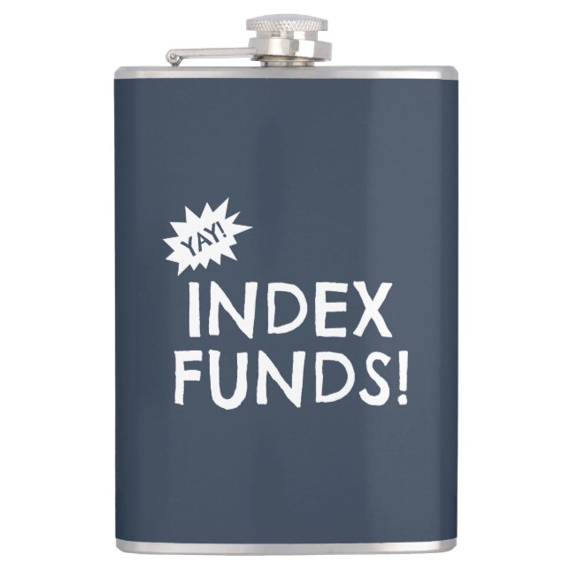 Yay Index Funds Hip Flask (Front)