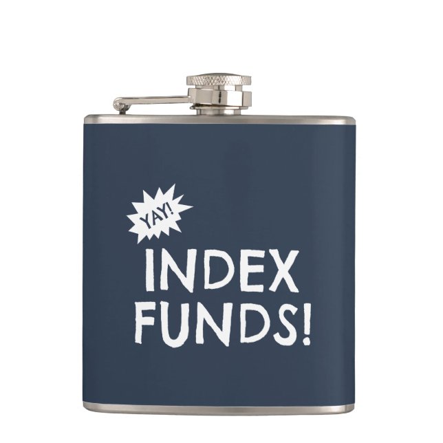 Yay Index Funds Hip Flask (Front)